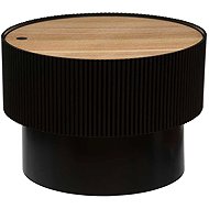 Atmosphera Enola coffee table with storage space, diameter 55 cm, black - Side Table