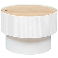 Atmosphera Enola coffee table with storage 55 cm diameter, white - Side Table