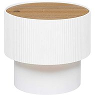 Atmosphera Enola Storage table, round, white, 38,5 cm - Side Table
