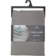 Atmosphera Cotton duvet cover 240 × 220 cm grey - Bed Linen