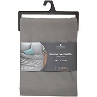 Atmosphera Cotton duvet cover 140 × 200 cm grey - Bed Linen