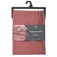 Atmosphera Cotton duvet cover 140 × 200 cm coral - Bed Linen