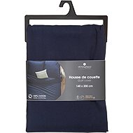 Atmosphera Cotton duvet cover 140 × 200 cm dark blue - Bed Linen