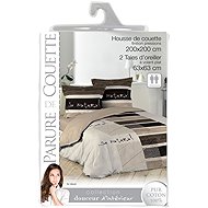 Douceur d'intérieur Double-sided cotton bed linen 200 × 200 cm beige - Bed Linen