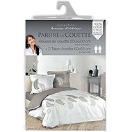 Douceur d'intérieur Cotton bedding set Goyave 200 × 200 cm beige - Bed Linen