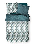 Today Reversible boho bed linen 220 × 240 cm green with patterns - Bed Linen