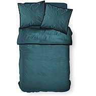 Today Cotton bed linen Hotel Tropic 240 × 220 cm dark blue - Bed Linen