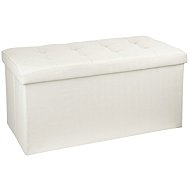 Atmosphera Large bench with storage, for hallway, sofa, 38 × 38 × 76 cm, beige - Bench