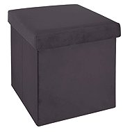 Atmosphera Stool with storage, 38 × 38 × 38 cm, grey - Ottoman
