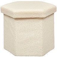 Atmosphera HEXA stool with storage space, 46 × 40 × 38 cm, cream - Ottoman
