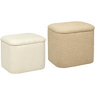 Atmosphera Seat cushions with storage space DANI, set of 2, beige - Ottoman