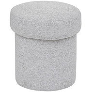 Atmosphera Taburette with storage space KITA, round, diameter 37 cm, grey - Ottoman