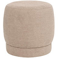 Atmosphera Upholstered round pouf AMEA bouclé, diameter 39 cm, beige - Ottoman