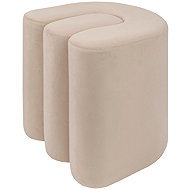 Atmosphera Upholstered pouf BOLAN, 39,5 × 39,5 × 40,5 cm, beige - Ottoman