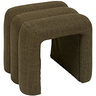 Atmosphera Upholstered SISCO curved stool, 43 × 42 × 44 cm, green - Ottoman
