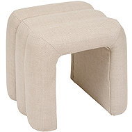 Atmosphera SISCO upholstered arch stool, 43 × 42 × 44 cm, beige - Ottoman