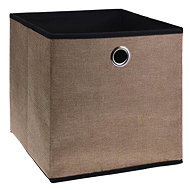 Storagesolutions Textile storage box NO - WOVEN 30 × 30 × 30 cm, brown - Storage Box