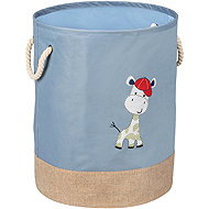 Wenko, Storage basket with cord holders 63 l, blue - Storage Basket