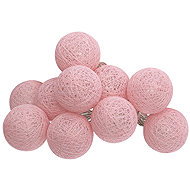 Atmosphera, Bright wreath, glowing LED balls, 10 pcs, light pink - Christmas Decoration