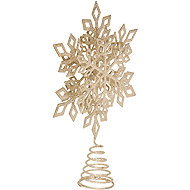 Atmosphera Tree spike, glitter snowflake, metal, 20 cm - Christmas Decoration