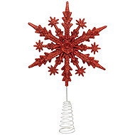 Atmosphera Snowflake Christmas tree topper, 22 cm, red - Christmas Decoration