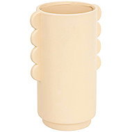 Atmosphera Ceramic vase WAVY BLISS, diameter 13 cm, beige - Vase