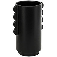 Atmosphera Ceramic vase WAVY BLISS, diameter 13 cm, black - Vase