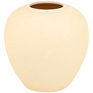Atmosphera Ceramic vase ball RILY, 22 cm, beige - Vase