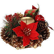 Home Styling Collection Pinecone candle holder, 15 cm - Wreath