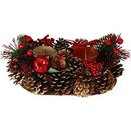 Home Styling Collection Candle holder for 2 candles - Wreath