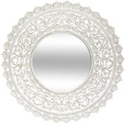 Atmosphera Decorative mirror Ritual, diameter 92 cm, white - Mirror