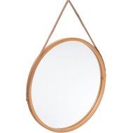 Atmosphera Decorative mirror, round, hanging, brown, diameter 38 cm - Mirror
