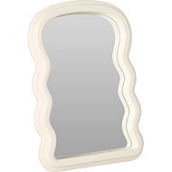 Home Styling Collection Decorative mirror in corrugated frame, 18 × 26 cm, white - Mirror