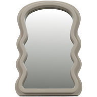 Home Styling Collection Decorative mirror in corrugated frame, 18 × 26 cm, beige - Mirror