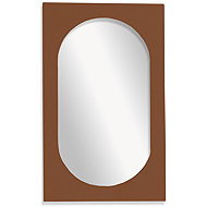 Factory Oval mirror with thick frame, 43 × 73 cm, Moka, brown - Mirror