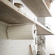 Yamazaki Paper towel holder under shelf Tosca 2418 white - Kitchen Towel Hangers