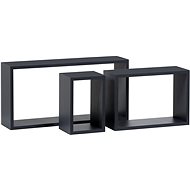 Set polic Diana šedá,  60 / 38 / 17 cm x 30 / 27 / 27 cm - Police