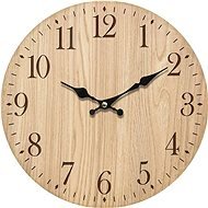 Nástěnné hodiny dřevěné, průměr 34 cm - Nástěnné hodiny