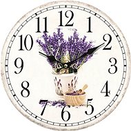 Nástěnné hodiny dřevěné, průměr 34 cm - Nástěnné hodiny
