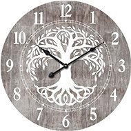 Nástěnné hodiny dřevěné, průměr 58 cm - Nástěnné hodiny