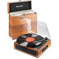 Fenton RP170L record player with Bluetooth and record case, light wood - Turntable