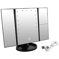 Alum Cosmetic mirror 22 LED, USB - black - Makeup Mirror