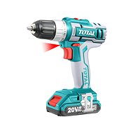 TOTAL-TOOLS Drilling screwdriver, 2x2000mAh, 20V Li-Ion, in bag, set of 47, quick charger - Cordless Drill