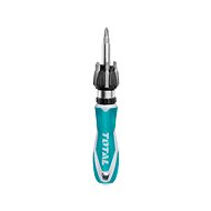 TOTAL-TOOLS Ratchet Screwdriver, 8-in-1, CrV, Industrial - Screwdriver