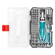 TOTAL-TOOLS Ratchet and Watchmaker's Screwdriver with Nuts and Tips, Set of 55, Industrial - Screwdriver