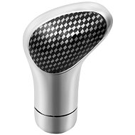 4CARS Gear shift lever silver with black carbon - Gear Stick