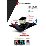 SHAD Comfort saddle black / gray, red seams - Motorbike Seat