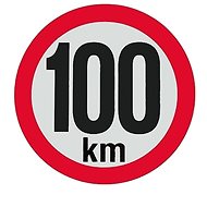 AGADOS Sticker 100 km reflective - Speed Limit Sticker