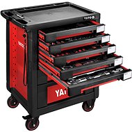 YATO Mobile workshop cabinet with tools (165pcs) 7 drawers - Tool trolley
