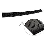 AVISA Profiled ALU rear door sill cover (black - grooved) for Volkswagen Transporter T6, o - Boot Edge Protector